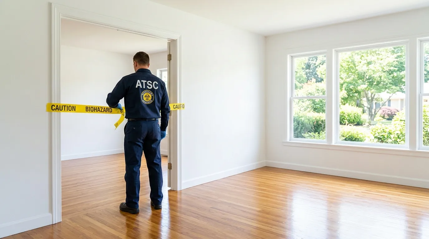 Certified biohazard cleanup crew performing Crime Scene Cleanup in Firebaugh